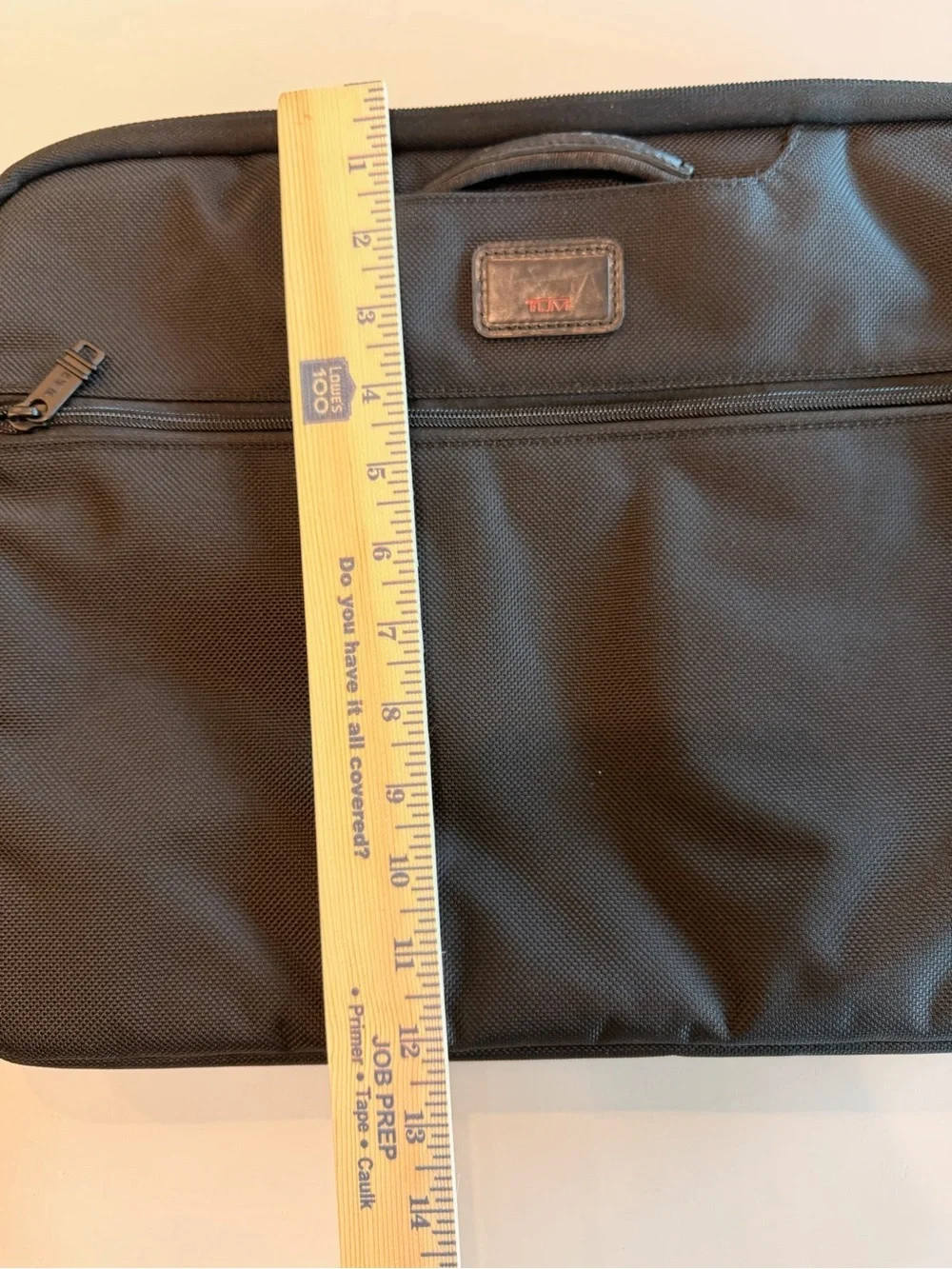 Tumi Black Travel Organizer with Red Logo
